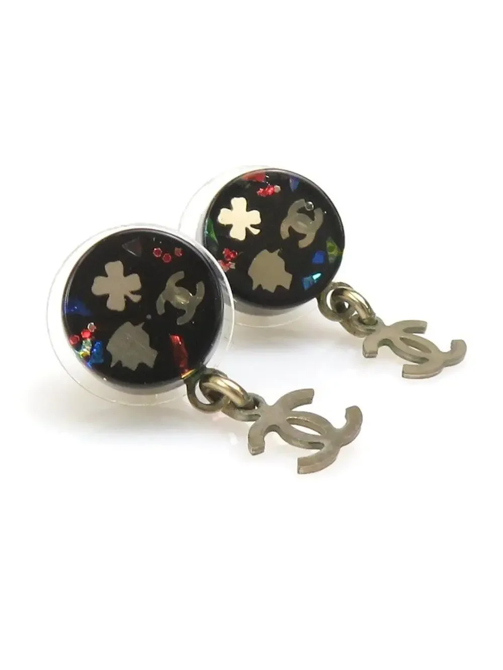 Auth Chanel Cc Logo Pierce Earrings #303138C32B
